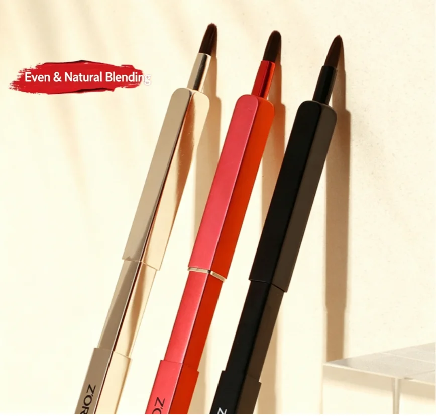 Portable Retractable Lip Brush Pen - Beauty Tool Lip Makeup Brush for On-the-Go Touch-ups
