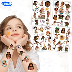 New Disney Cartoon Anime Moana Tattoo Stickers Children's Temporary Tattoos Body Art Cosplay Party Toys for Kids Gifts Party