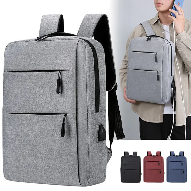 Mochila con carga USB, bolsa de viaje de gran capacidad para estudiantes, funda para ordenador portátil, mochila de negocios para hombres y mujeres