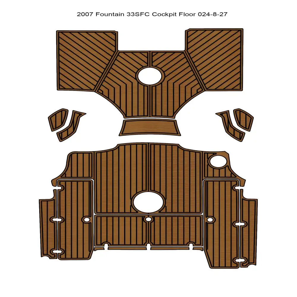 

2007, напольный коврик для кабины фонтана 33SFC, напольный коврик из пены EVA из тикового дерева, самоклеящийся коврик для пола в стиле морской кошки или шага