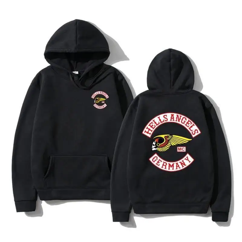 Hells Angels Brotherhood Motorclub Vintage Hoodie Neue Männer Frauen Sweatshirt Unisex Street Hip Hop Herbst Winter Tops Kleidung