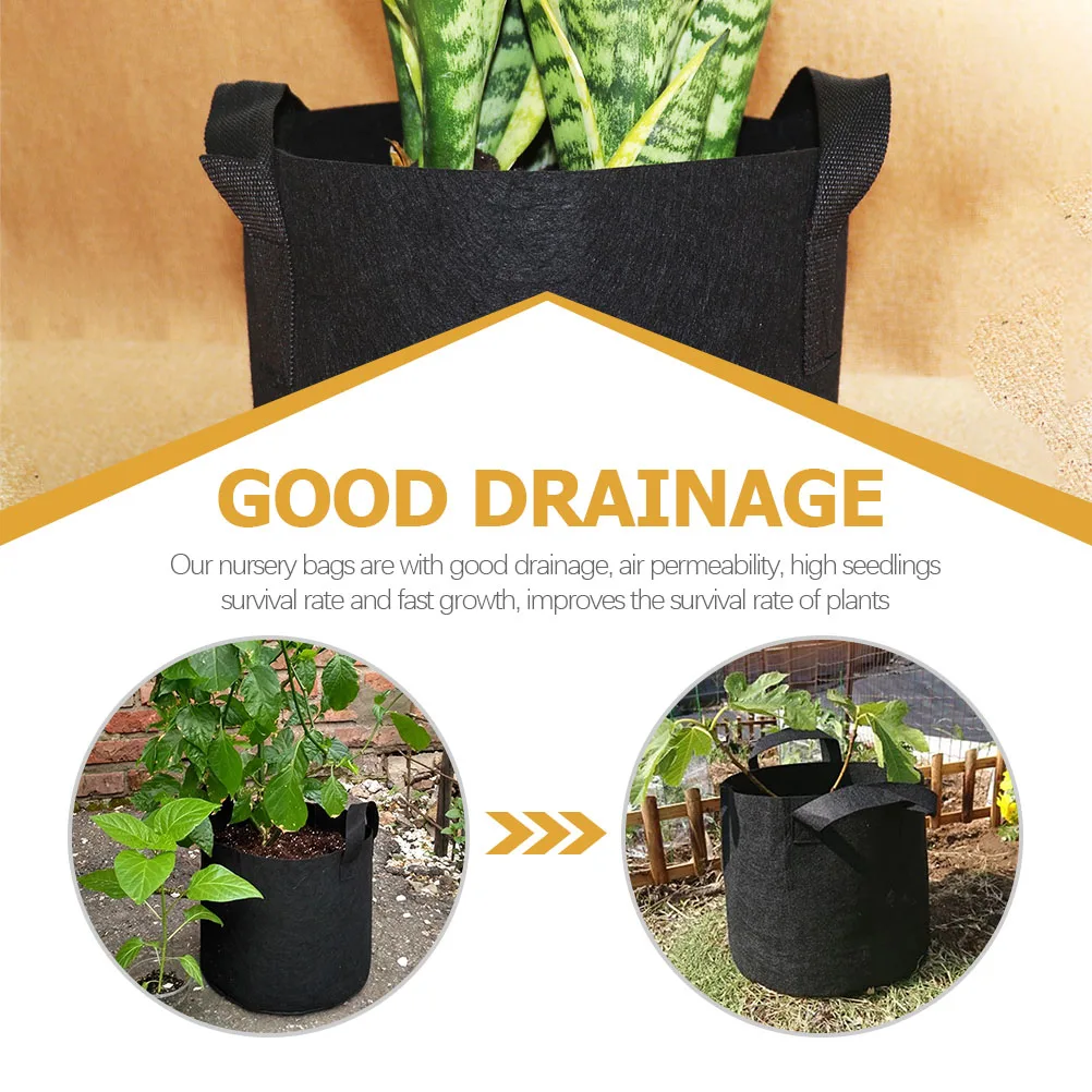 

6pcs Planting Pots Non woven Fabric Nursery Bags for Vegetables Flowers Trees 3 Gallon Growth Containers Gardening