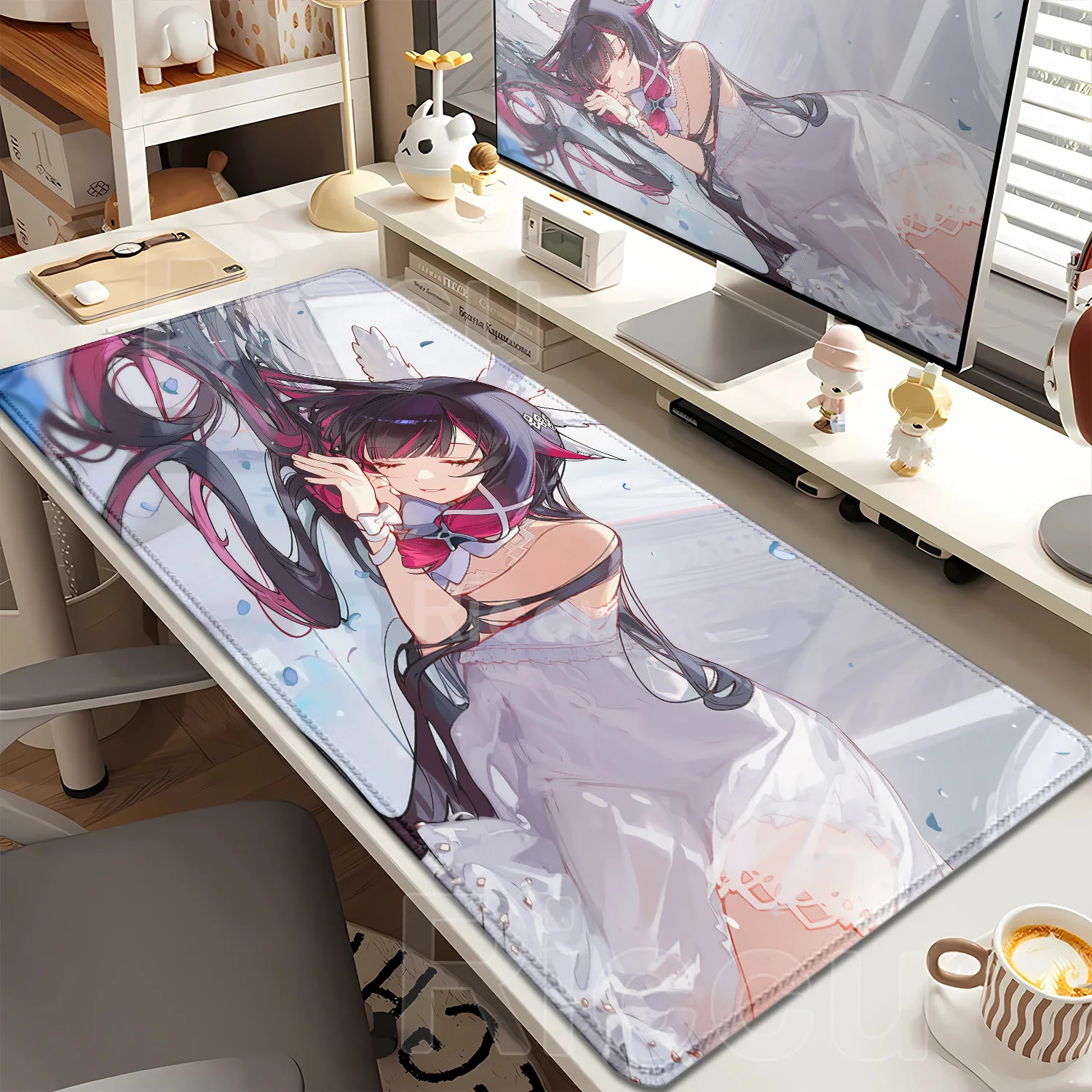 HD Printing Columbina Anime Pretty Girl Mouse Pad Gaming Genshin Impact Computer XXL Non-slip office Mousepad overlock Desk Mat