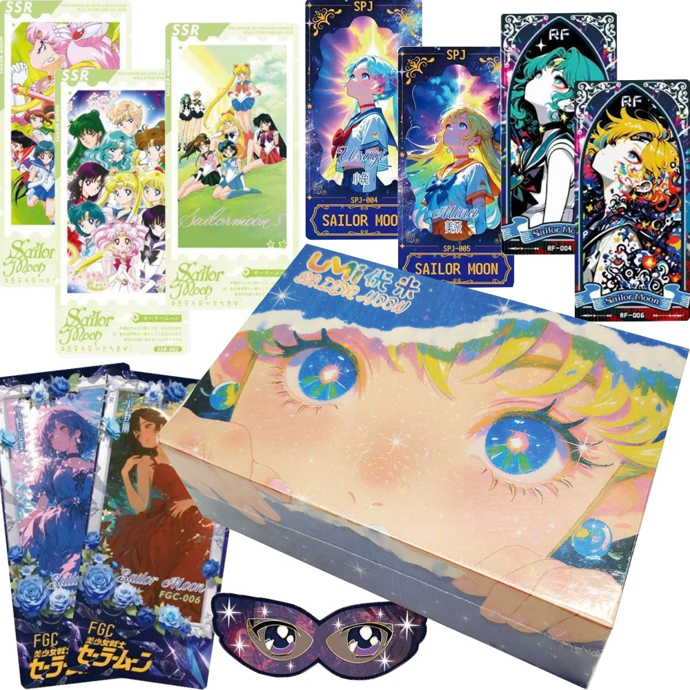 

Sailor Moon Collection Cards for Children Fantasy Anime Cute Magical Girl High Quality Series Theme Character Portrait Card Gift