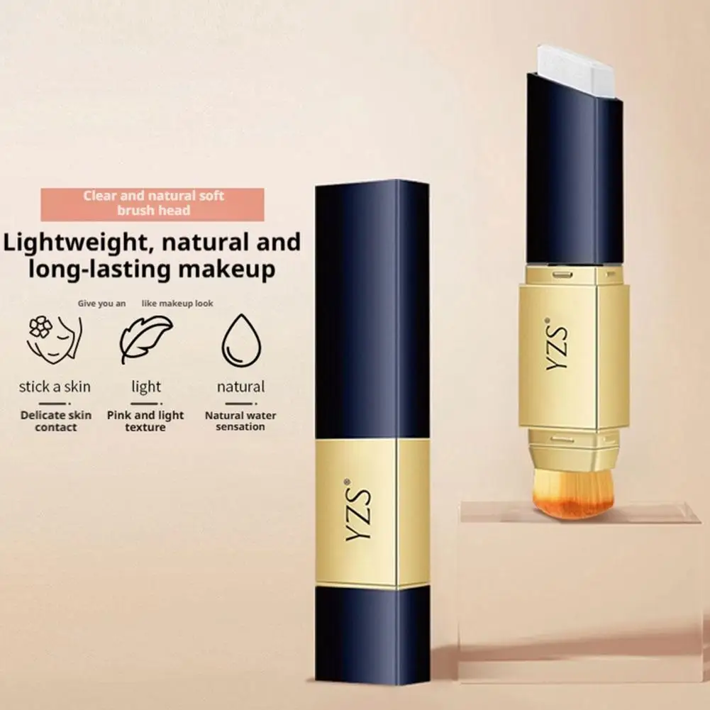 2-in-1 doppelseitiger Concealer-Stick mit Pinsel, vollständige Abdeckung für Augenunter- und Gesichtsunreinheiten, doppelköpfige Konturierung, koreanisch