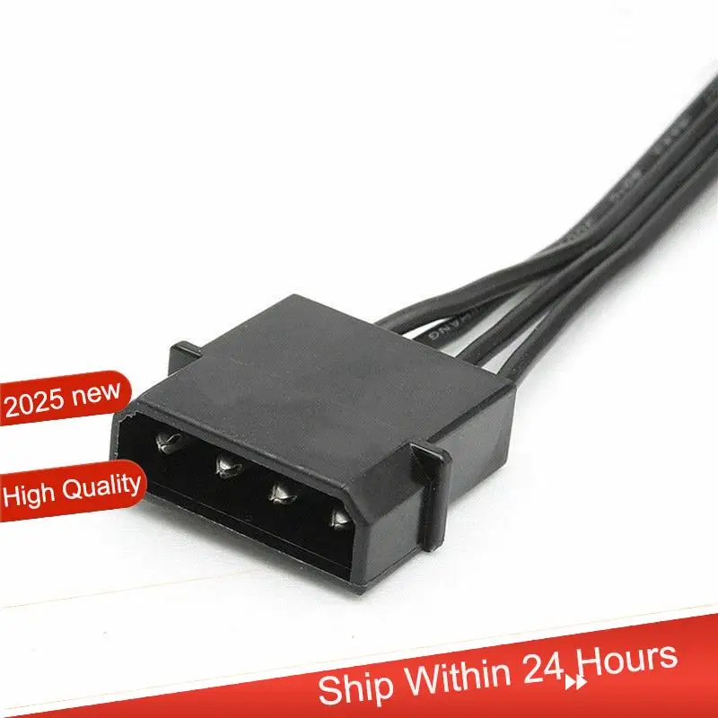 AC18(Guaranteed) 20X 4Pin IDE To 5-Port Power Supply Cable 4Pin Molex To Multi SATA Port 18AWG Wire Power Cord For Hard Drive HD