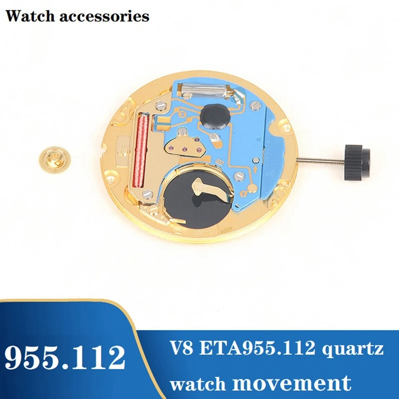 

955.112 Movement V8 ETA955.112 955112 Quartz Watch Movement With Calendar Plate High-Precision Mechanical Watch Movement