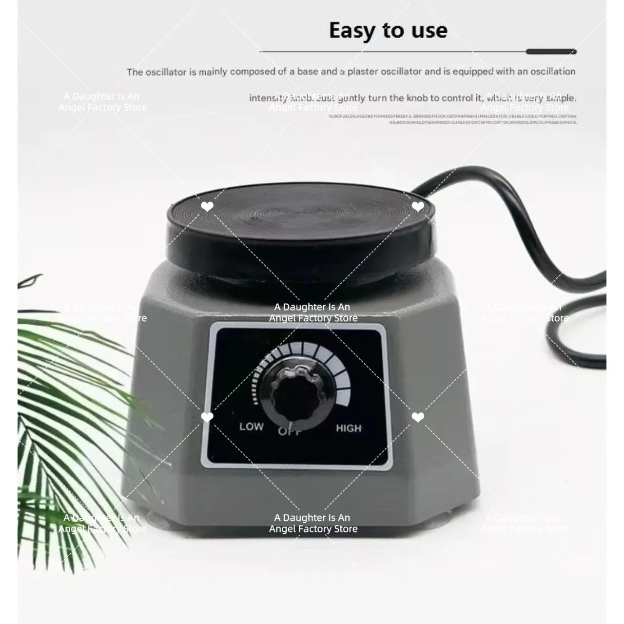 Variable Intensity Shaker Oscillator Dental Lab Equipment 110V/220V Dental Plaster Vibrator 4'' Round Small Gypsum