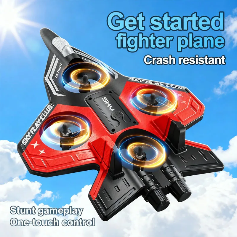 

Дрон-самолет YP3 из пенопласта: 4-осевое дистанционное управление, светодиодные фонари, функции переворота и удержания высоты, ударопрочная игрушка для воздушных трюков для детей ﻿