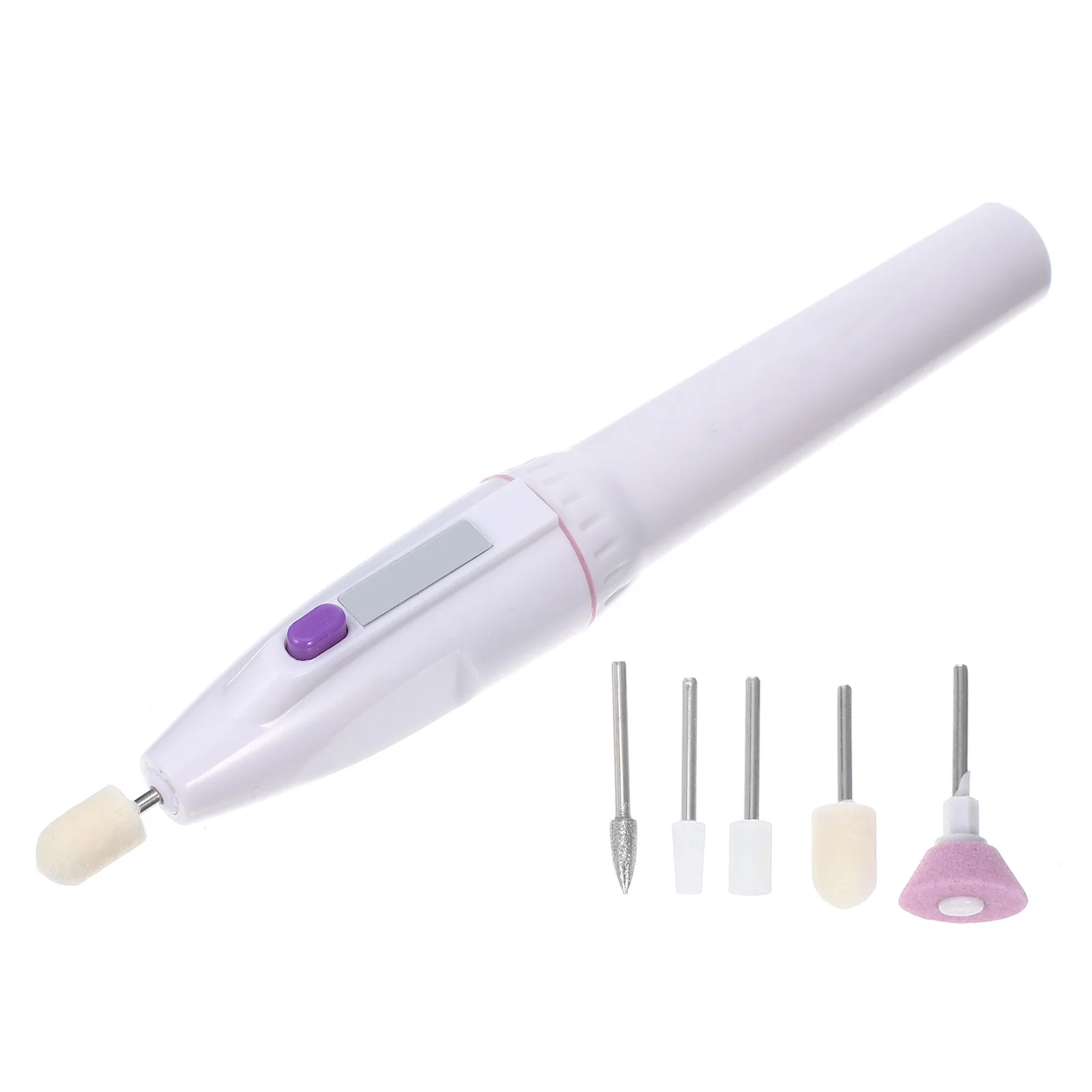 Electric Drill Portable Manicure Pedicure Nail File Tool For Natural Artificial Nails With 5 Bits Electric Nail Grinder