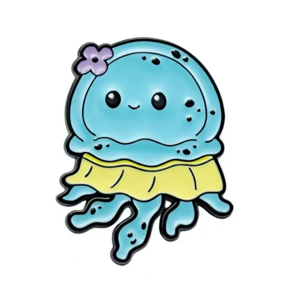 Life Brooch Sea Brooch Set Cute Creature Pins Hard Enamel Badges for Backpack Hat Clothes Schoolbag Accessories Cute Creature