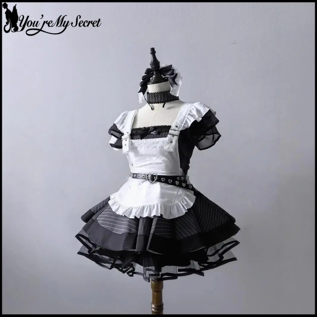 

[Ты мое тайное укрытие] Женское мини-платье в стиле панк для косплея рок-певицы, для Comic Con, фестивалей и вечеринок, винтажная одежда