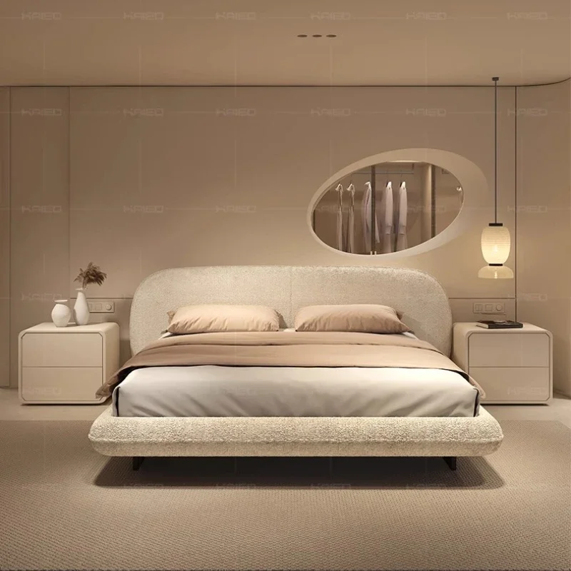 سرير نوم محمول لغرفة النوم، ألواح أمامية مزدوجة حديثة، تصميم سرير بناتي فاخر على شكل قلعة تجميل كاماس دي كاسال، أثاث عصري