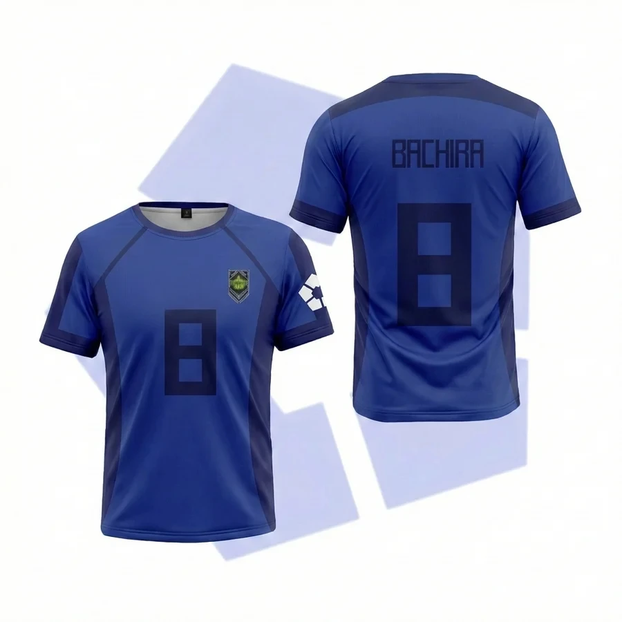 Blue Lock Isagi Yoichi Hyoma Chigiri Meguru Bachira Anime-Trikot für Kinder und Erwachsene, Fußball-Cosplay, lässiges, bequemes Sommer-Oberteil – Detail 9