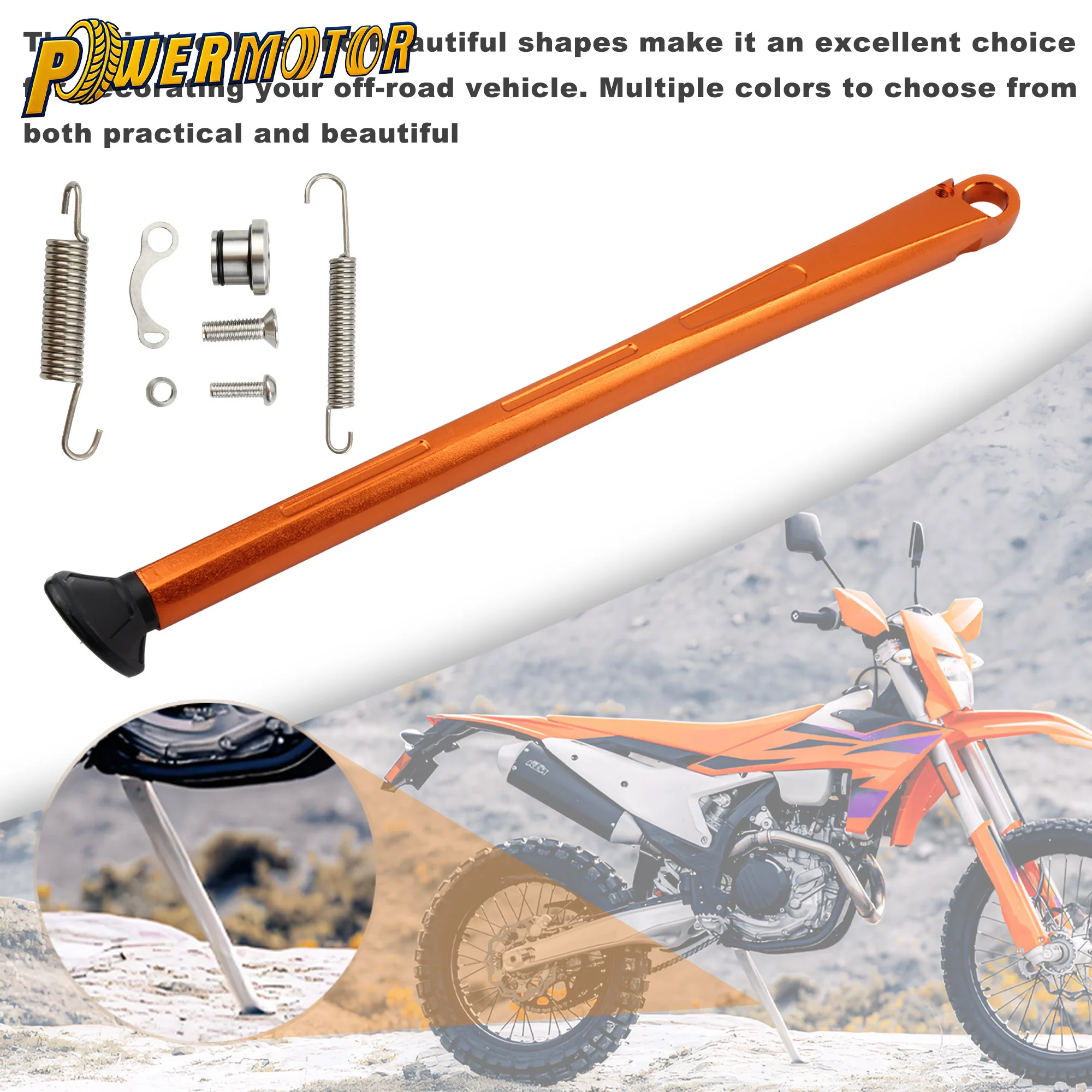 

Motorcycle Kickstand Side Stand With Spring Kit For KTM EXC EXCF XC XCW 125 250 350 400 450 500 2008-2016 Dirt Bike Spare Parts