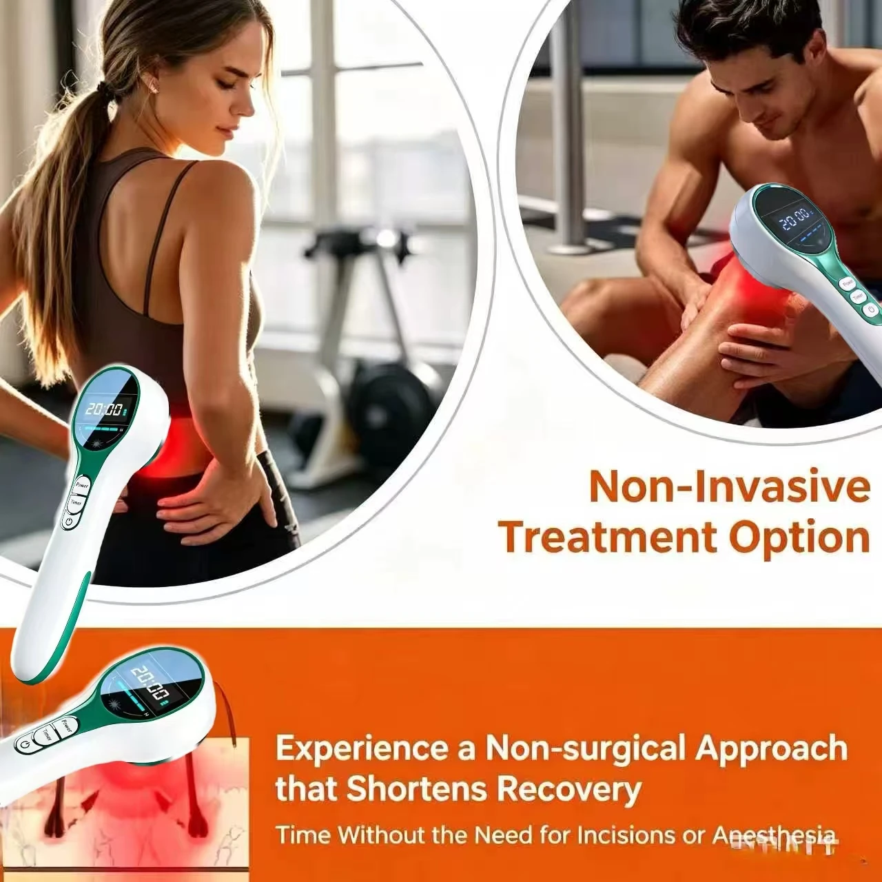 High Power Laser Therapy Device 808nm 650nm Red Light Professional Pain Relief Arthritis Sciatica Sports Injuries
