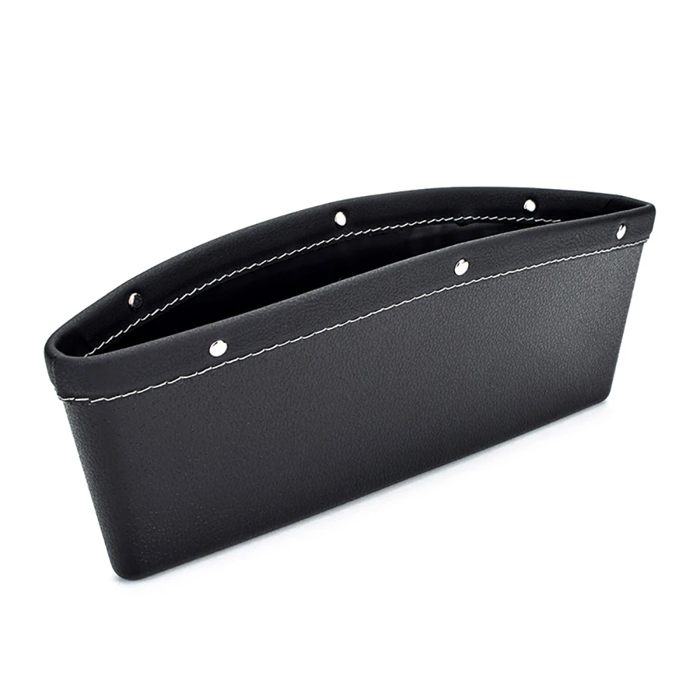 Car Organizer Storage Car Seat Slit Gap Pocket Multifunctional Driver Seat Catcher Cup Holder Car Accessories PU Leather