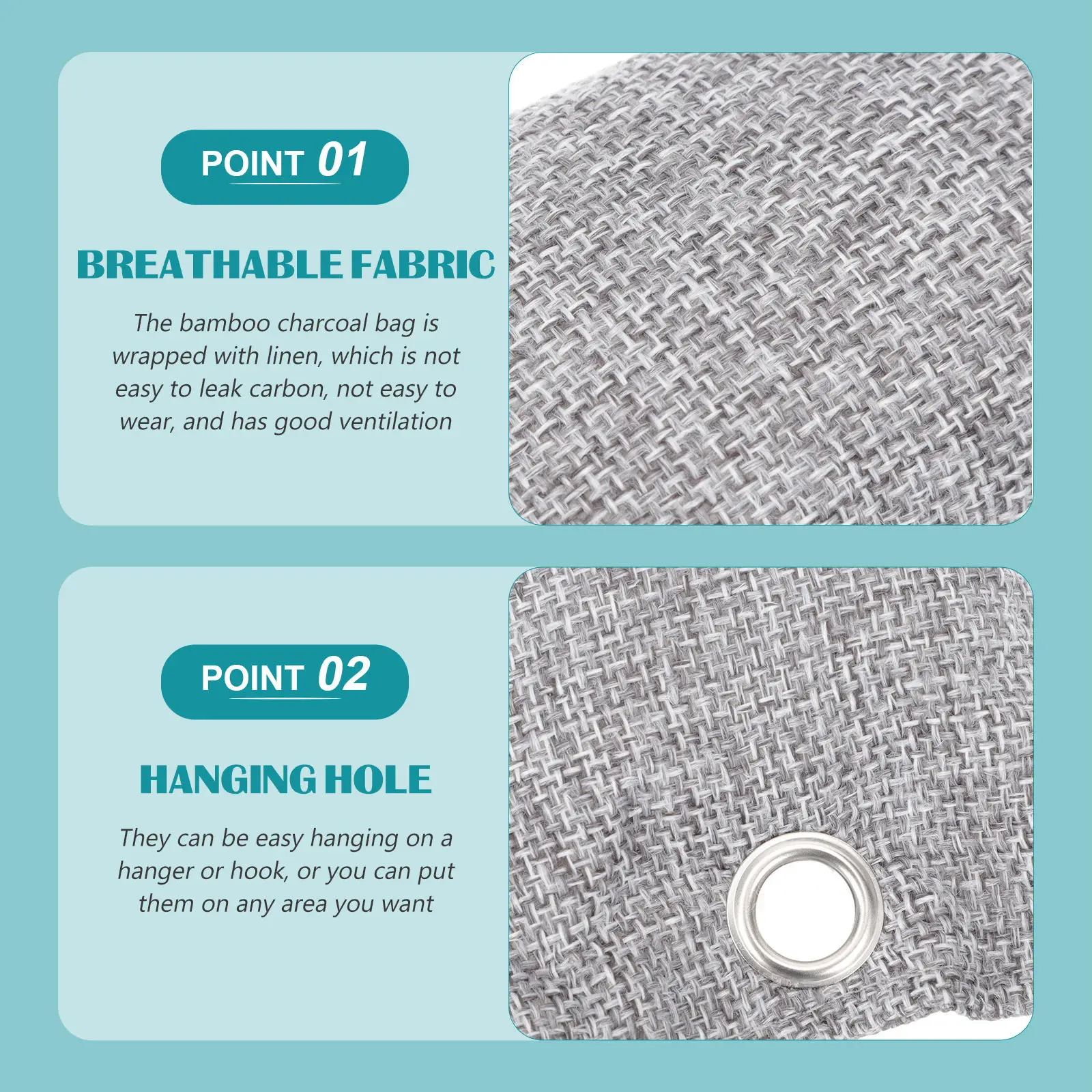 

4Pcs Bamboo Charcoal Closet Deodorizer Odor Absorbing Bags Moisture Remover Convenient Shoe Deodorizer Home Car Freshener