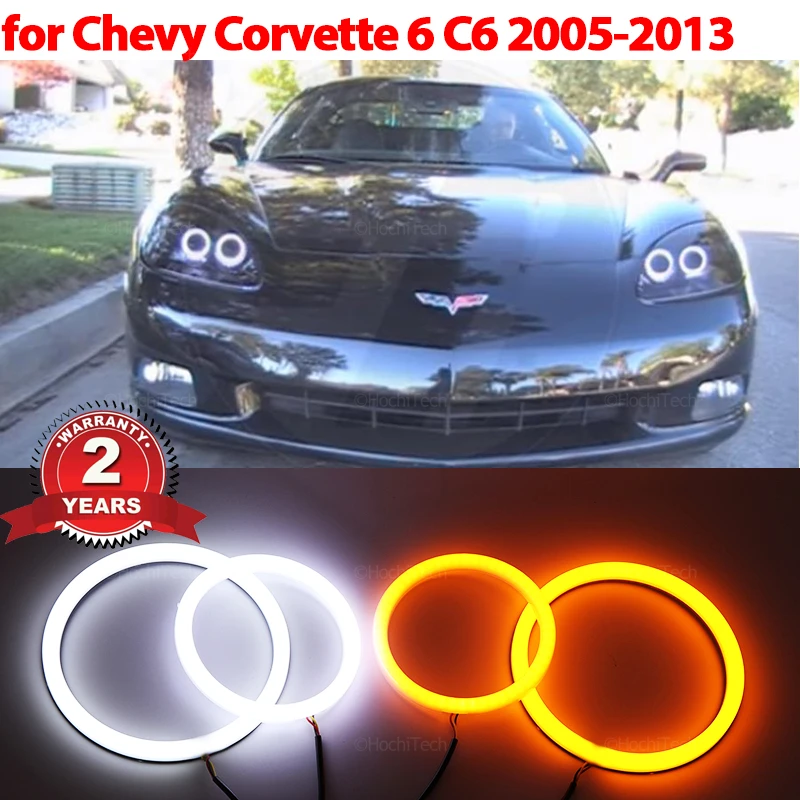 

Cotton LED Angel Eyes Kit Halo Ring Headlight Lamps For Chevy Chevrolet Corvette 6 generation C6 2005-2013 Ultra Bright Refit