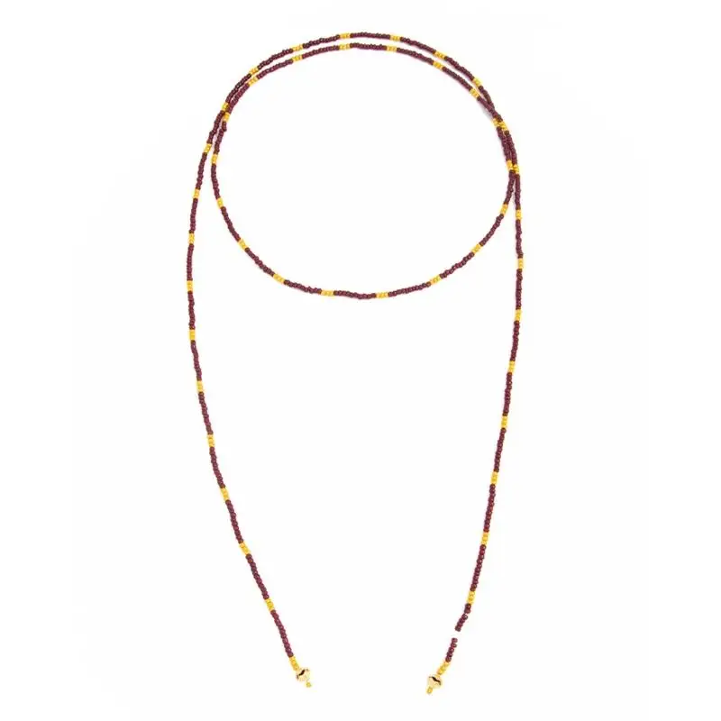 31BB Beads Neck Chain Beaded Necklace Retro Charm Jewelry for Extended Comfort Wear