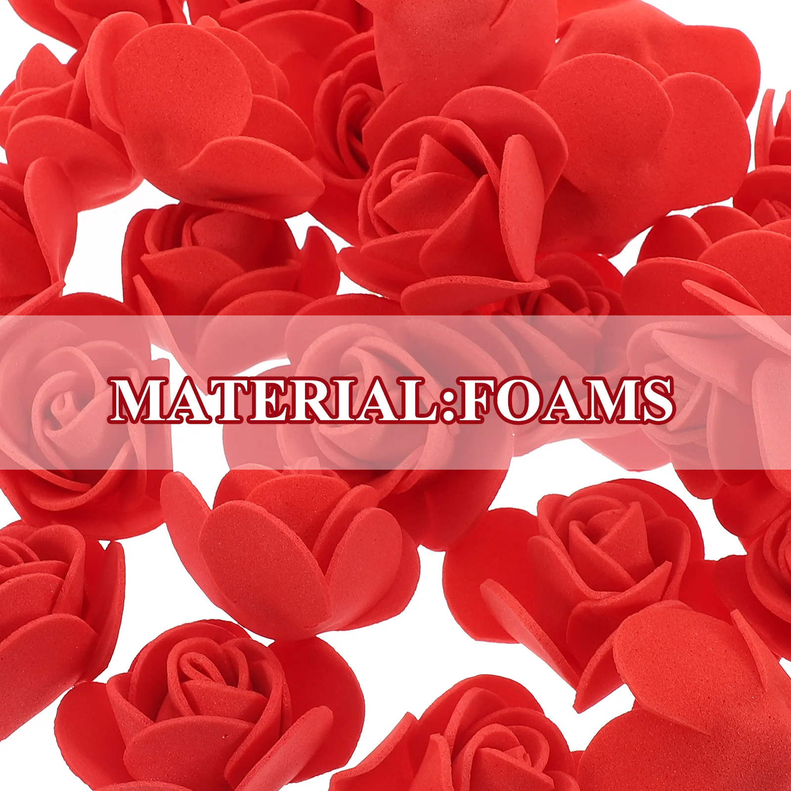 

50Pcs Mini Foam Rose Heads Artificial Faux Flower Heads for Wedding Party Decor DIY Crafts Making Fake Rose Flower