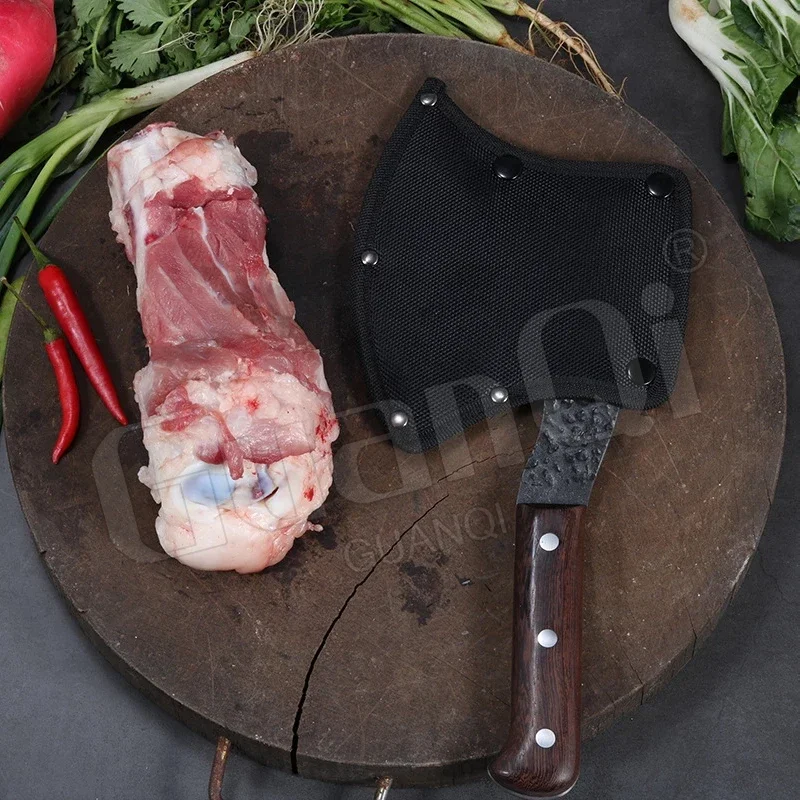 Bone Chopping Kitchen Knives High Hardness Stainless Steel Bone Cutting Knife Handmade Forged  Axe