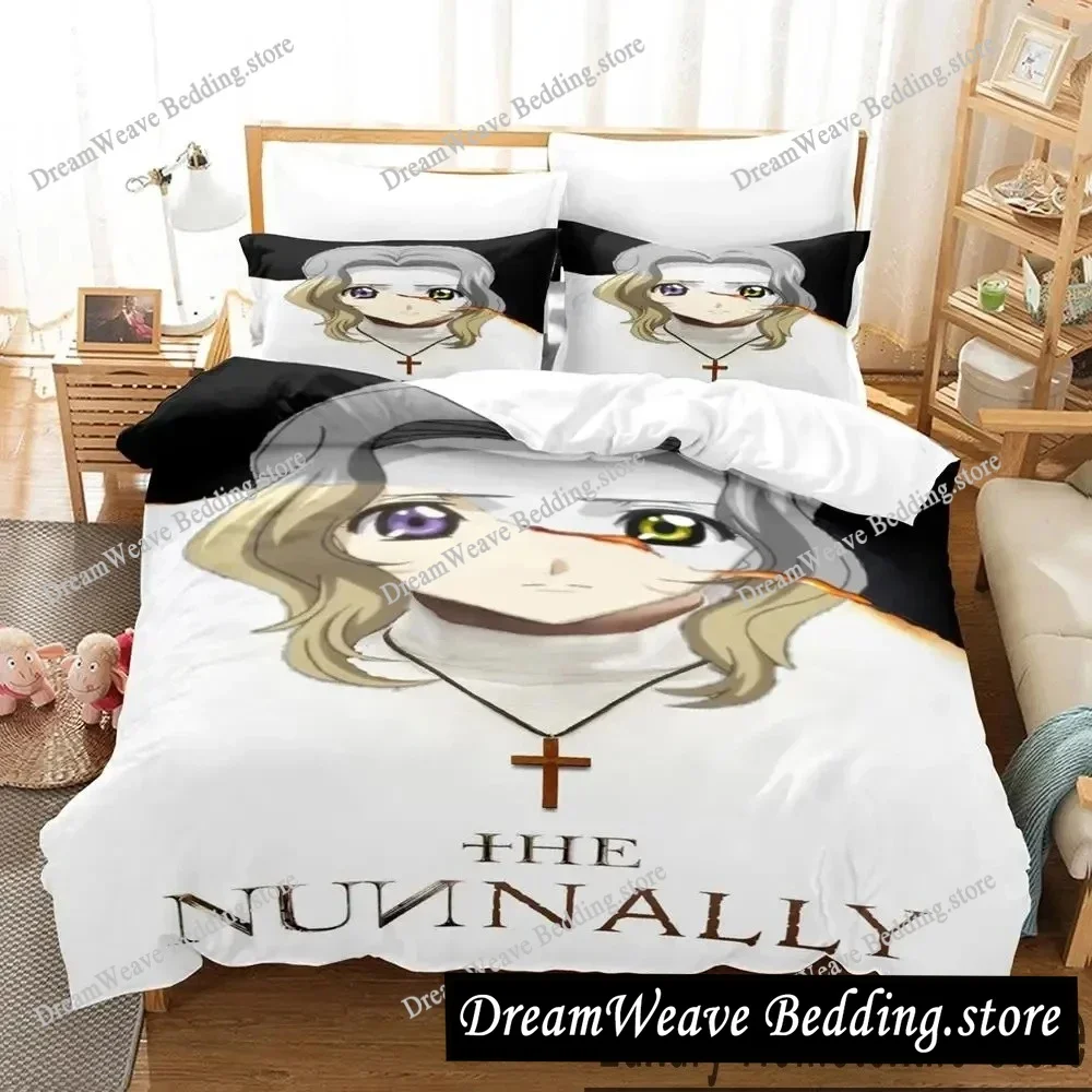 

Anime The Nun Bedding Set Duvet Cover Bed Set Quilt Cover Pillowcase Comforter king Queen Size Boys Adult Bedding Set