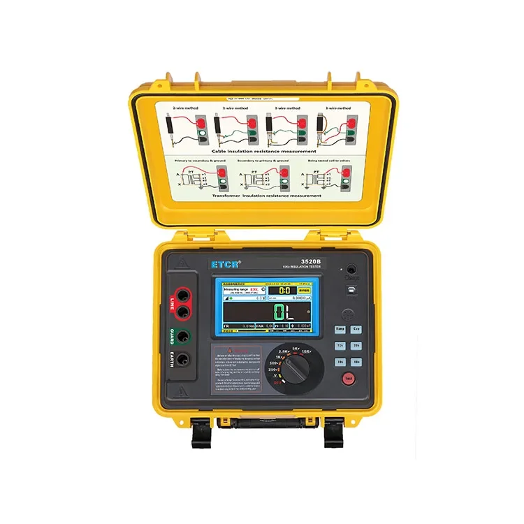 ETCR3520B High Voltage Insulation Resistance Tester Meter With Data Storage Function