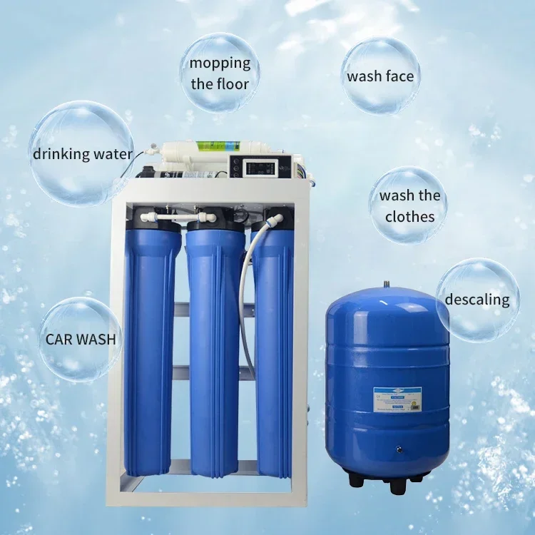 Water Filter Smart Faucet Water Purifier 200gpd 5 Stage Comercial Reverse Osmosis System with Tank