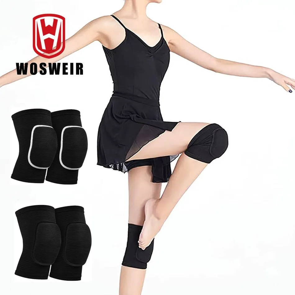 WOSWEIR Dancing Knee Pads for Volleyball Yoga Women Kids Men Patella Brace Support EVA Kneepad Fitness Protector Work Gear