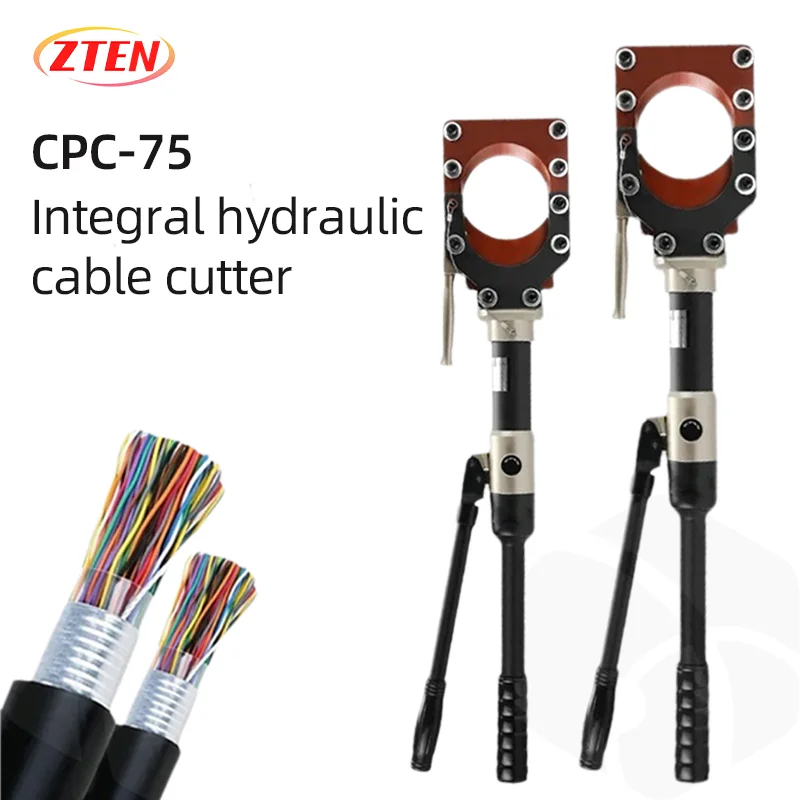 

Zten Hydraulic Cable Scissor Hydraulic Cable Shear Cable Manual Hydraulic Cutter 50mm/75mm/85mm/95mm Hydraulic Cutting Tool