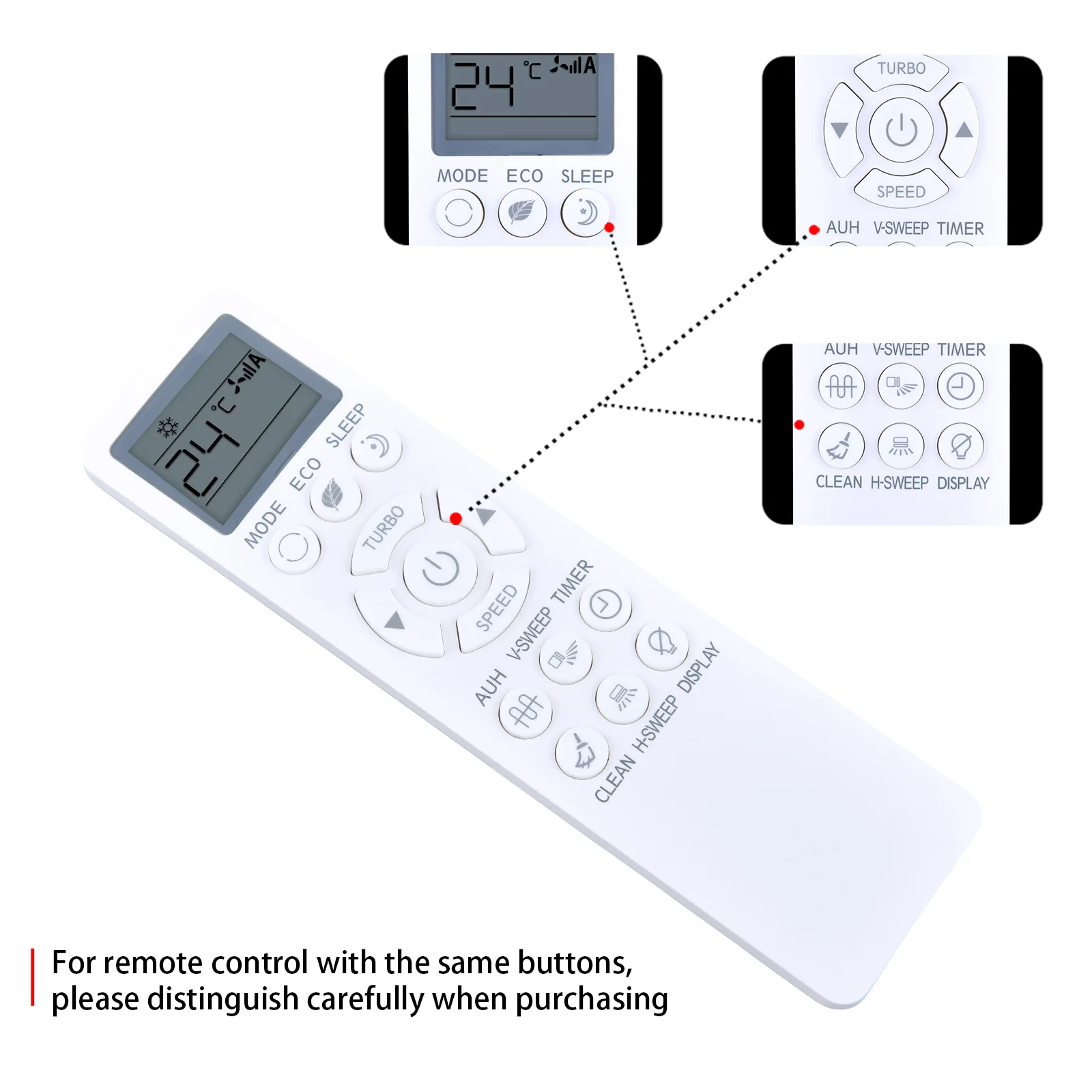 KKG26B-C1 AC Replacement Remote Control For Changhong Air Conditioner