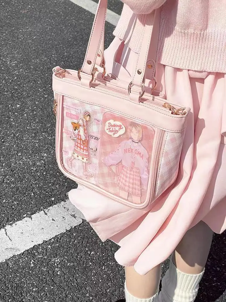 Shoulder Bags For Womens Nylon Tote Bag Sweet Japanese Korea Style Itabag For 18-25 Year Girls Anime Fans Womens Bag 2024 Trend