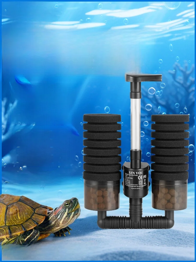 

Бесшумный фильтр для аквариума 3-в-1 со встроенным аэратором и отсадником, пластиковое оборудование для небольших аквариумов без вакуумирования