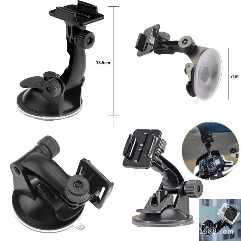 Glass Suction cup action camera sport Cam Tripod Mount for car record holder stand Bracket for gopro hero12 11 10 9 8 7 6 5 yi2