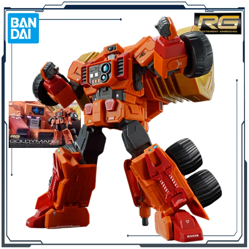 Bandai original rg 1/144 goldymarg da série corajosa montagem anime figura de ação modelo kit presente colecionável para meninos ornamento