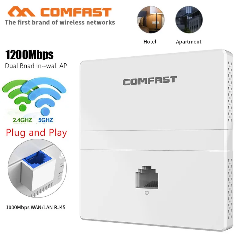 Imagem -06 - Kit de Roaming sem Costura Wi-fi Gigabit Controle de Fluxo Porta Poe Gateway Pcs 1200mbps Wall Access Point