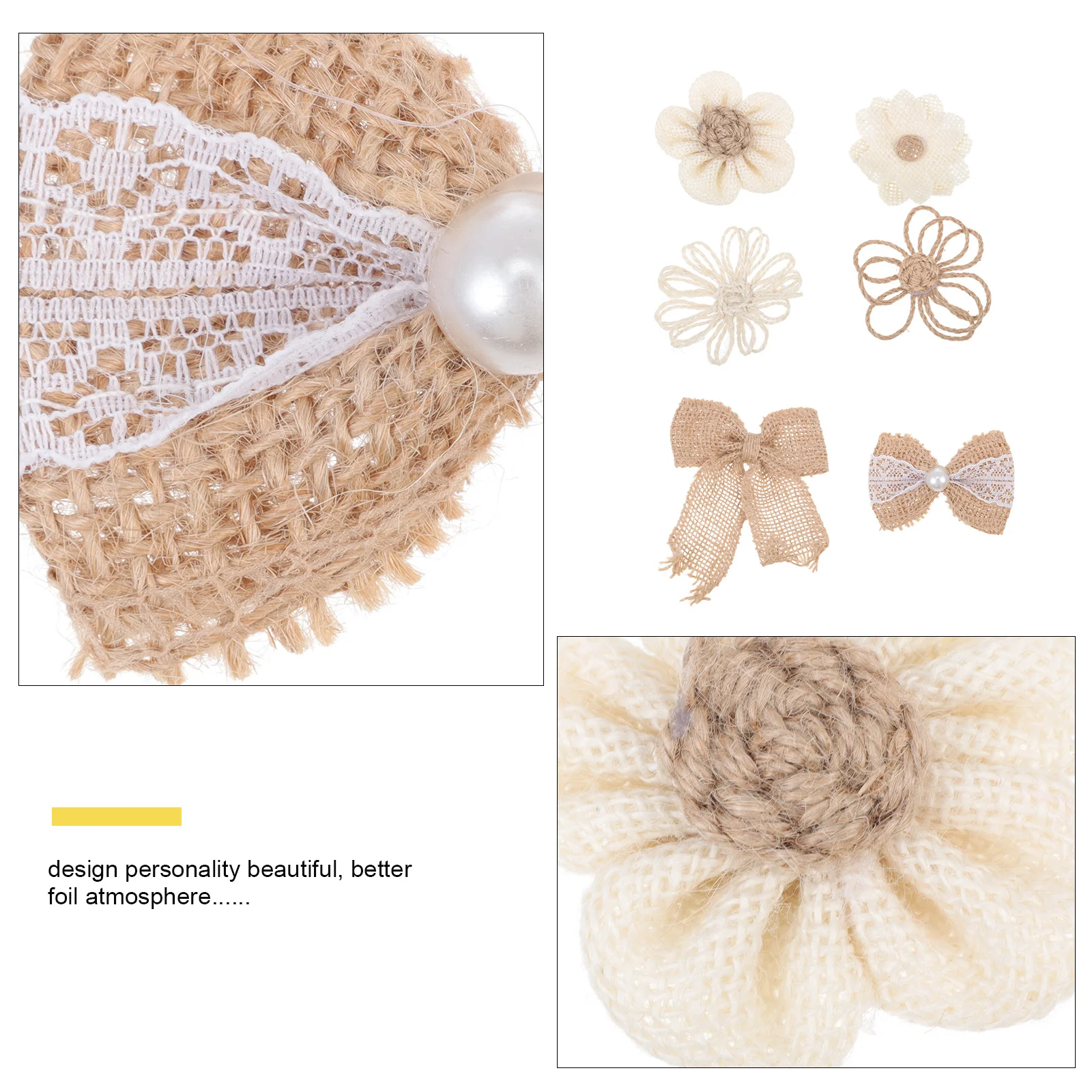 

18Pcs Linen Flowers Decor Premium Artificial Flower Embellishment for DIY Art Craft Party Home Decoration Linen Burlap Flowers