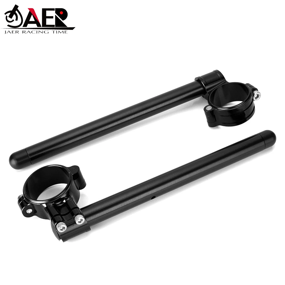 Motorcycle Handlebar CNC 33 35 37 41 43 45 47 48 50 51 53 54 55 mm Clip On Ons Fork Handlebars Adjustable Clamp Cafe Racer