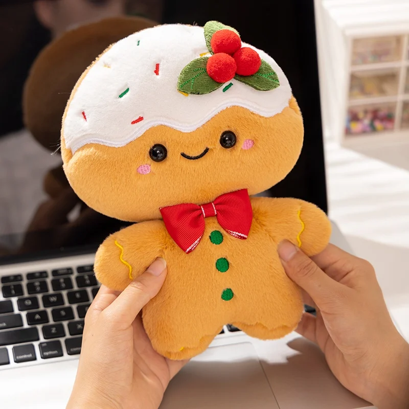 21 Arten Cartoon Weicher Lebkuchenmann Plüschpuppe Kissen Anhänger Weihnachts-Lebkuchen Plüschtier Heimdekoration Geschenk für Jungen und Mädchen – Detail 3