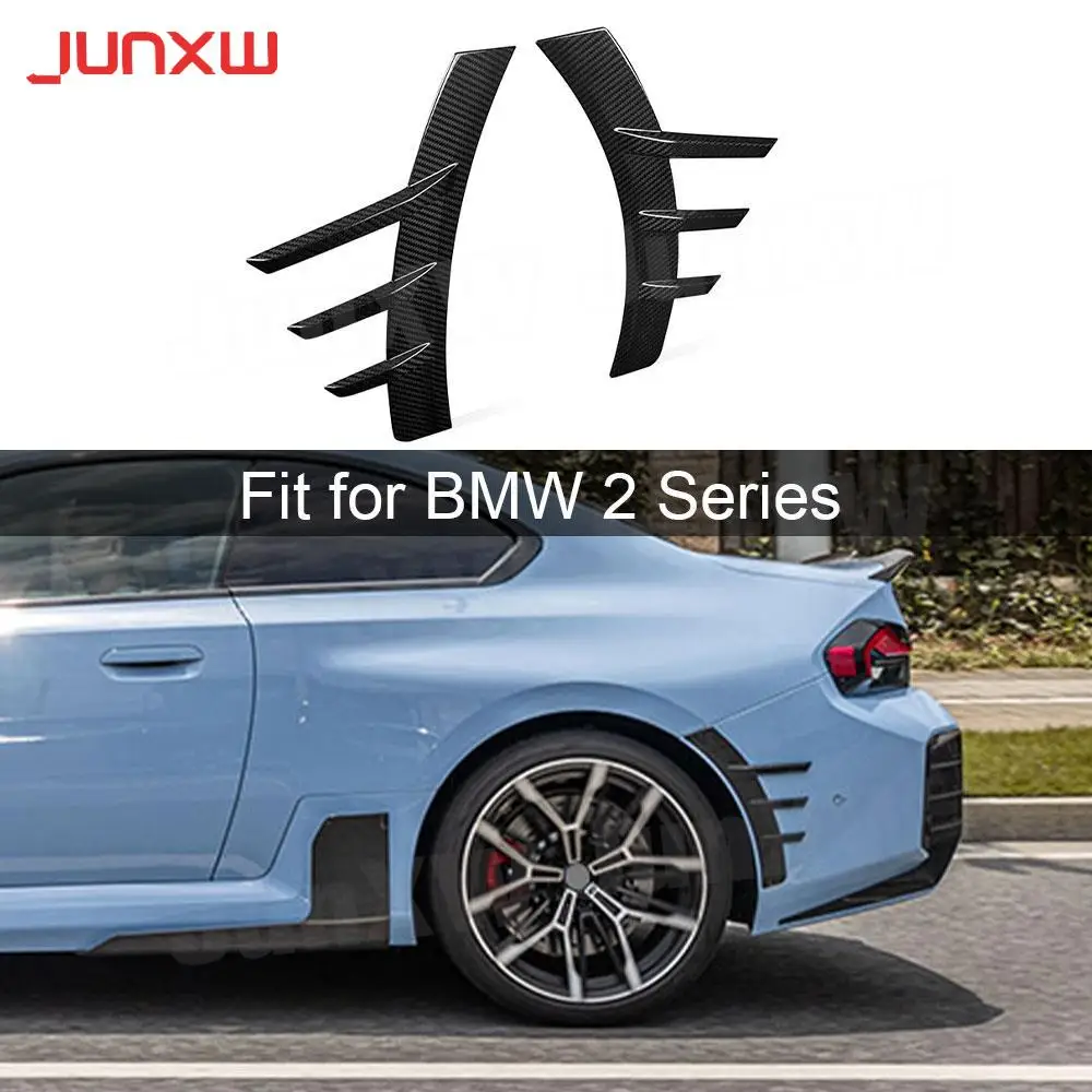 

2PCS Carbon Fiber Rear Bumper Wheel Eyebrows Vent Fender Spoiler Trims For BMW M2 G87 2023+ 2-Door FRP MP Style Car Accessories