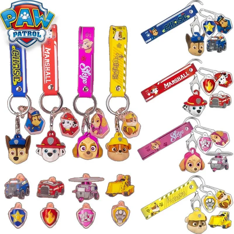 Portachiavi PAW Patrol Chase portachiavi acrilico creativo a doppia faccia personalizza accessori portachiavi ciondolo 3D regali di moda nuovo