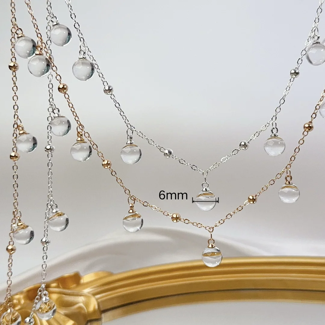 0.5/1/2Meter Transparent Round Glass Beads Chains Crystal Chain DIY Women Necklace Bracelet Fashion Jewelry Making Accessories image 4