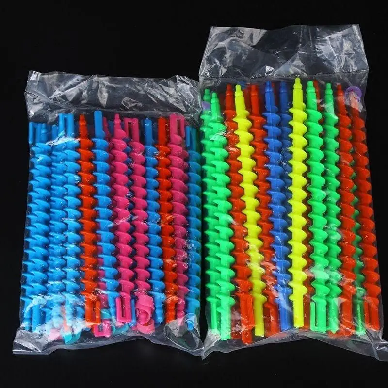 1 Bag Random Curling Rods Heatless Curls Mixed Color Spiral Hair Styling Cold Perming Salon Tool