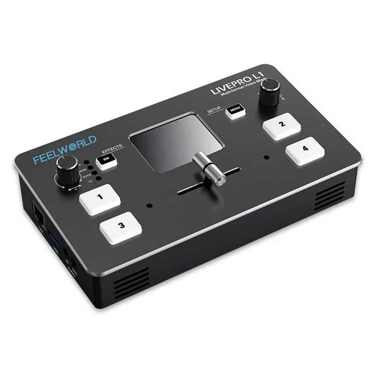 

FEELWORLD LIVEPRO L1 V1 4 HDMI Inputs Multi Camera Switcher USB3.0 Live Streaming Video Switcher Hdmi Control Video Mixer