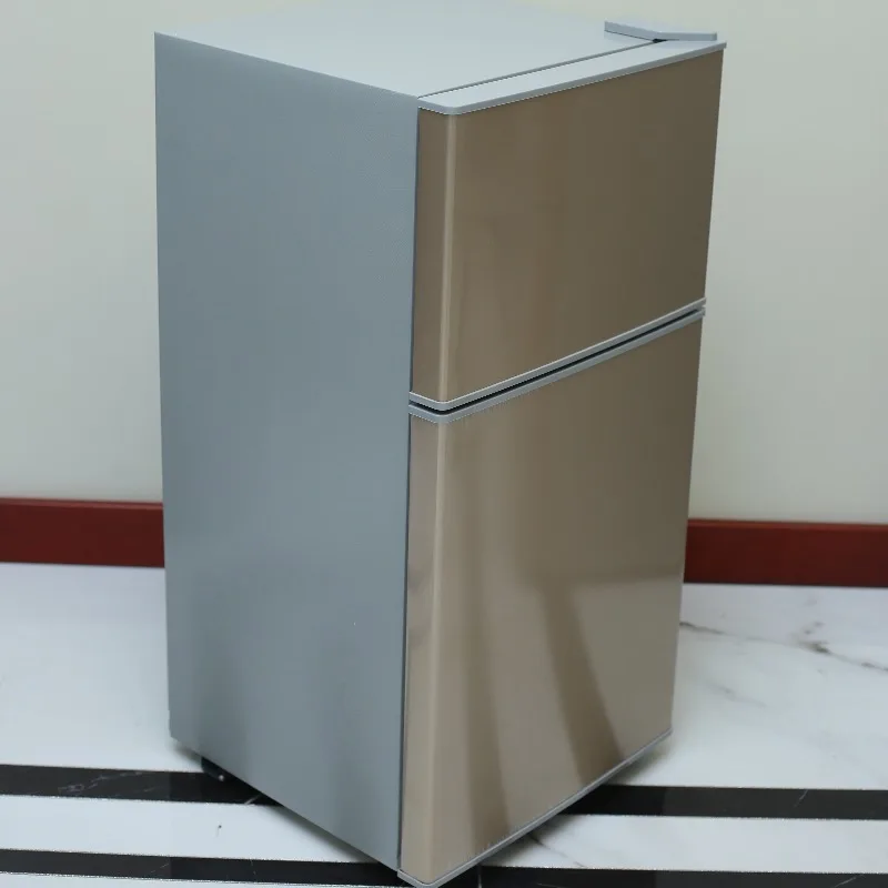 New refrigerated and frozen intelligent silent manual defrosting stainless steel energy-saving household dormitory rental