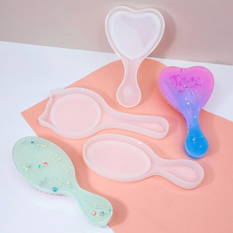 

Comb Molds for Comb Crafts Epoxy Resin Casting Heart Oval Circle Silicone Molds