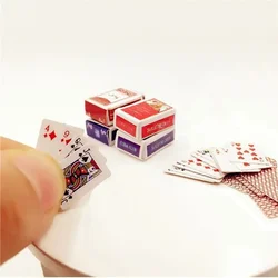 Mini Cute 1:12 Dollhouse Miniatures Poker Cards Playing Game for Doll Kawaii Accessories