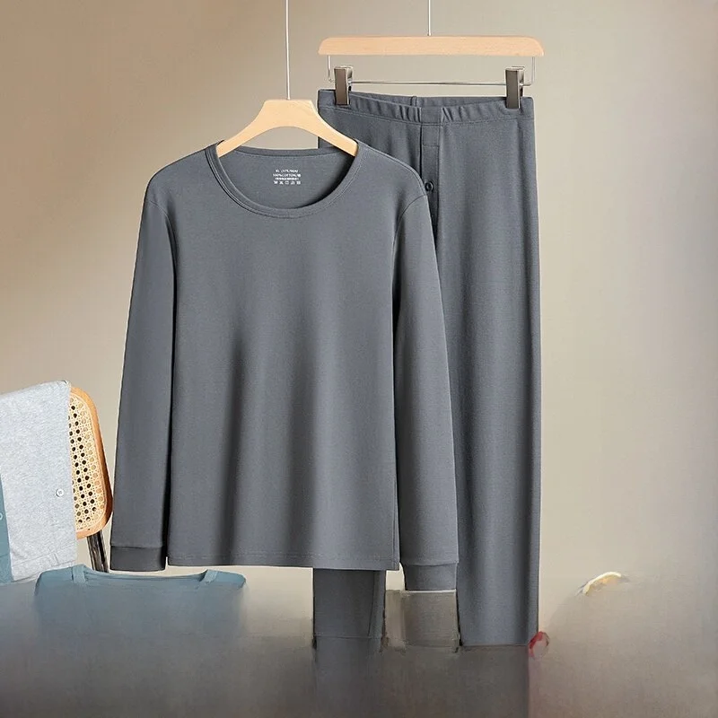 

Мужской комплект нижнего белья из высококачественного теплого дышащего длинноворсового хлопка, ручной работы, с двусторонним начесом, 100% длинноворсовый хлопок