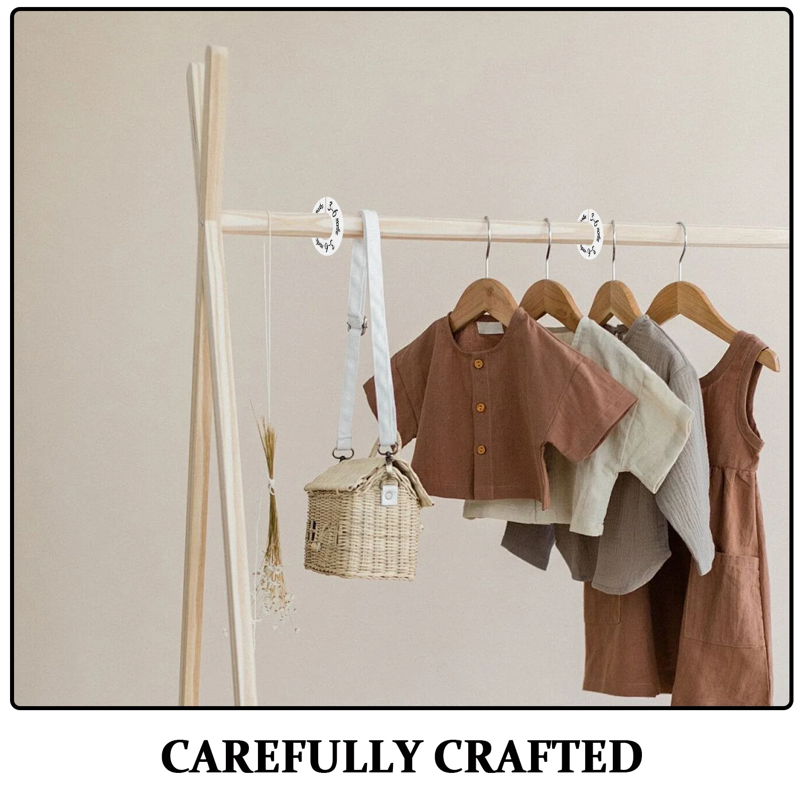 1 セット幼児服サイズディバイダーラウンドデザイン 0-24 ヶ月ベビークローゼット整理子供用高視認性ラベル